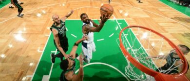 yrie Irving #11 of the Dallas Mavericks drives to the basket during the game against the Boston Celtics on March 1, 2024 at the TD Garden in Boston, Massachusetts