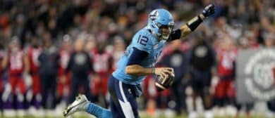 Chad Kelly #12 of the Toronto Argonauts runs with the football against the Montreal Alouettes at BMO Field on November 11, 2023 in Toronto, Canada.