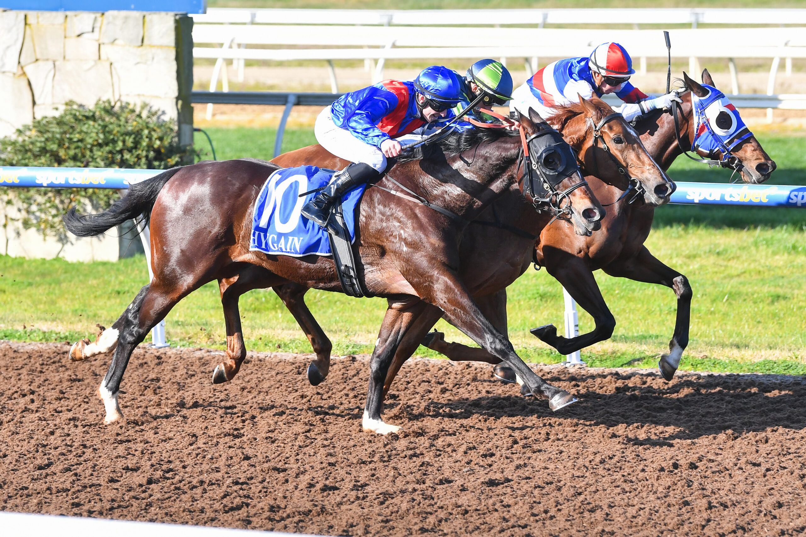 Thiem ridden by Beau Mertens wins the Southside Racing Member's Day - Sunday, 25 August Mdn Plte at Sportsbet Pakenham Synthetic track on August 19, 2024 in Pakenham, Australia. (Pat Scala/Racing Photos via Getty Images)