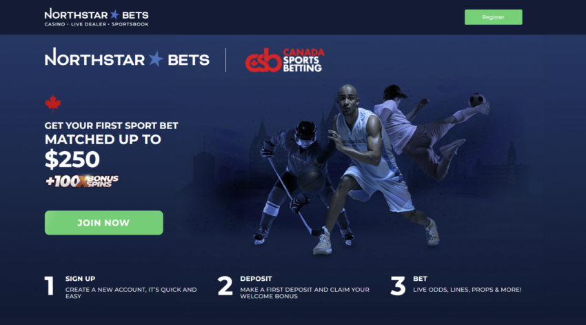 A screenshot view of NorthStar Bets promo code and welcome bonus.