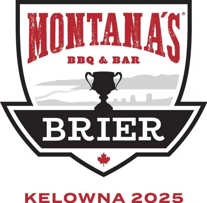 The official logo for the 2025 Montana's Brier in Kelowna, BC